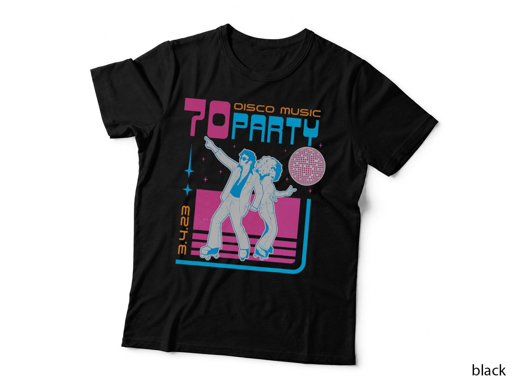 Disco Music Party 70s Themed Vintage Retro 1970 Dancing 70's T-Shirt