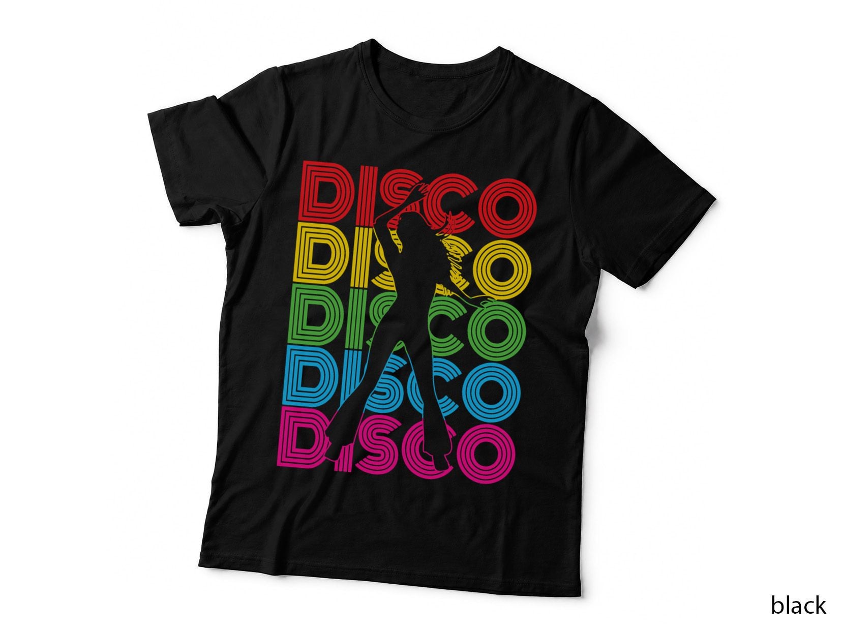 Disco Outfit Women 70s & 80s Costume, Dancing Party, Disco T-Shirt