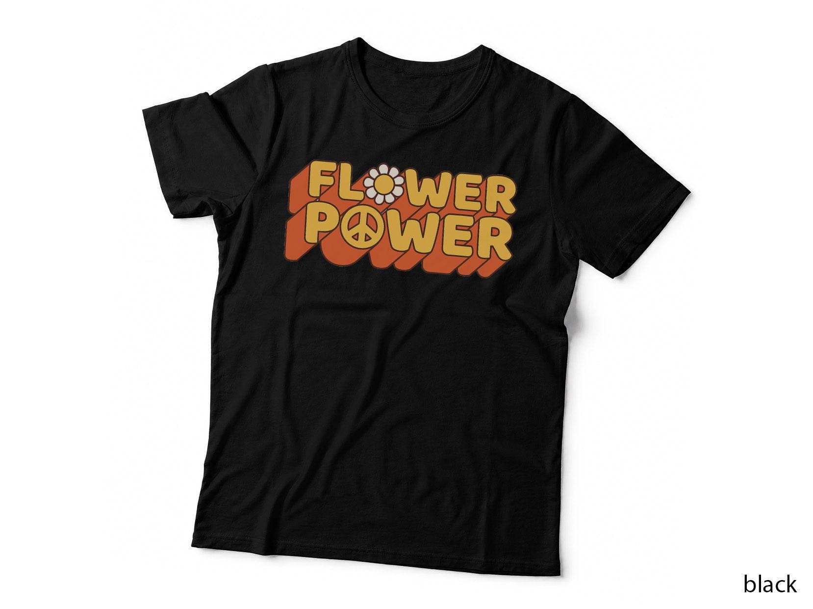 Flower Power, 60's 70's Hippie Retro Vintage, Positive Mind T-Shirt