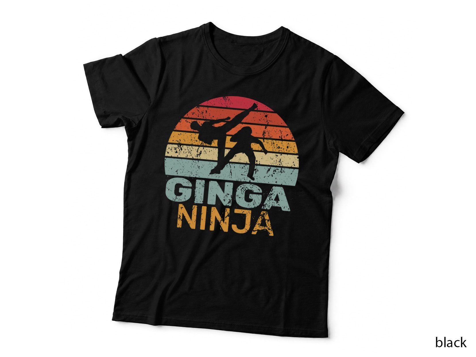Ginga Ninja Brazilian Martial Arts Men Retro Ginga Capoeira T-Shirt
