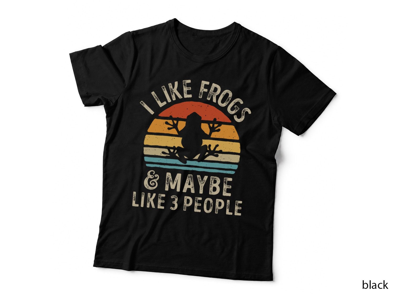 I Like Frogs and Maybe 3 People Frog Lover Retro Vintage Men T-Shirt