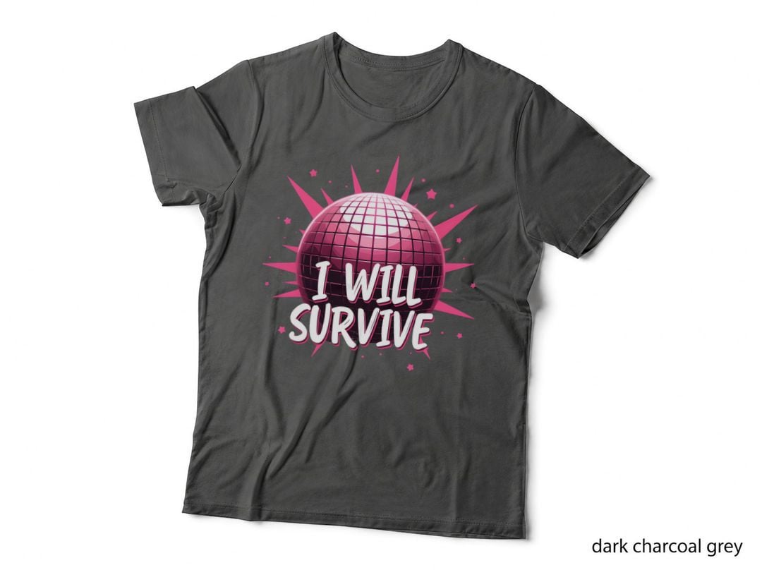 I Will Survive Retro Disco Ball 70s Party Dance Music T-Shirt