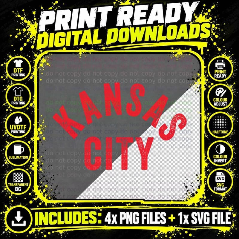 Kc Kansas City Red Original Vintage Classic Style KC Pro Png SVG Digital Bundle