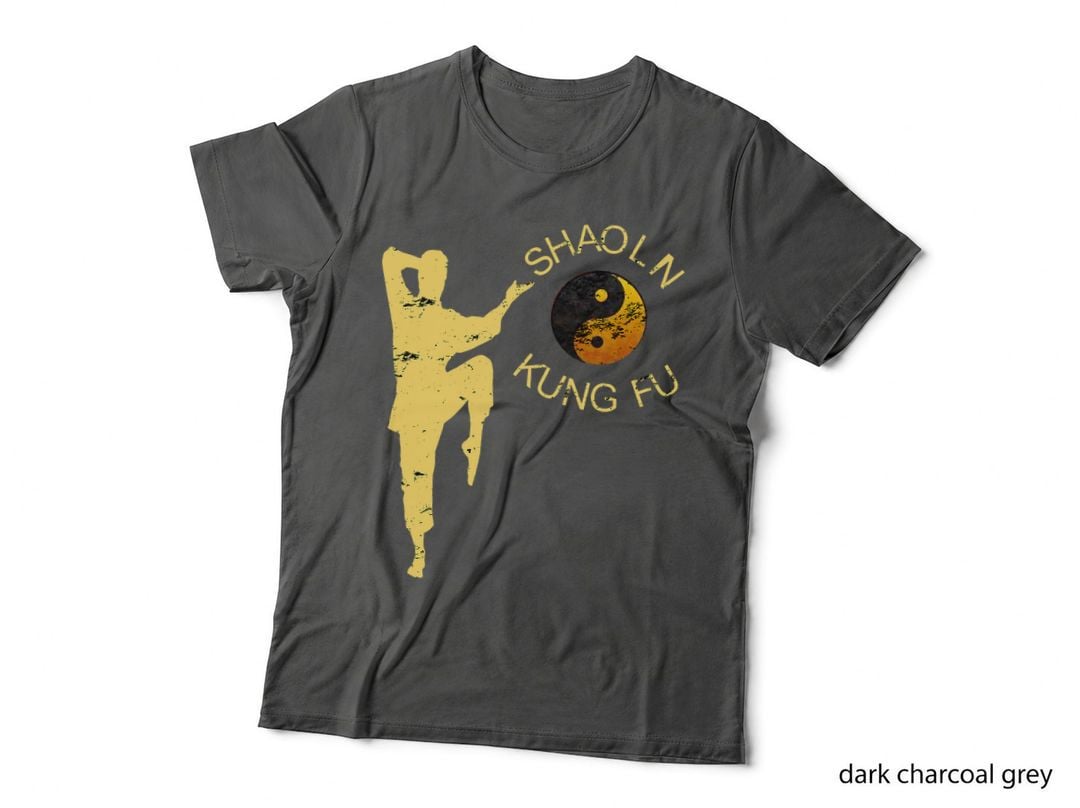 Kung Fu Shaolin Martial Arts Training Vintage Style Graphic T-Shirt