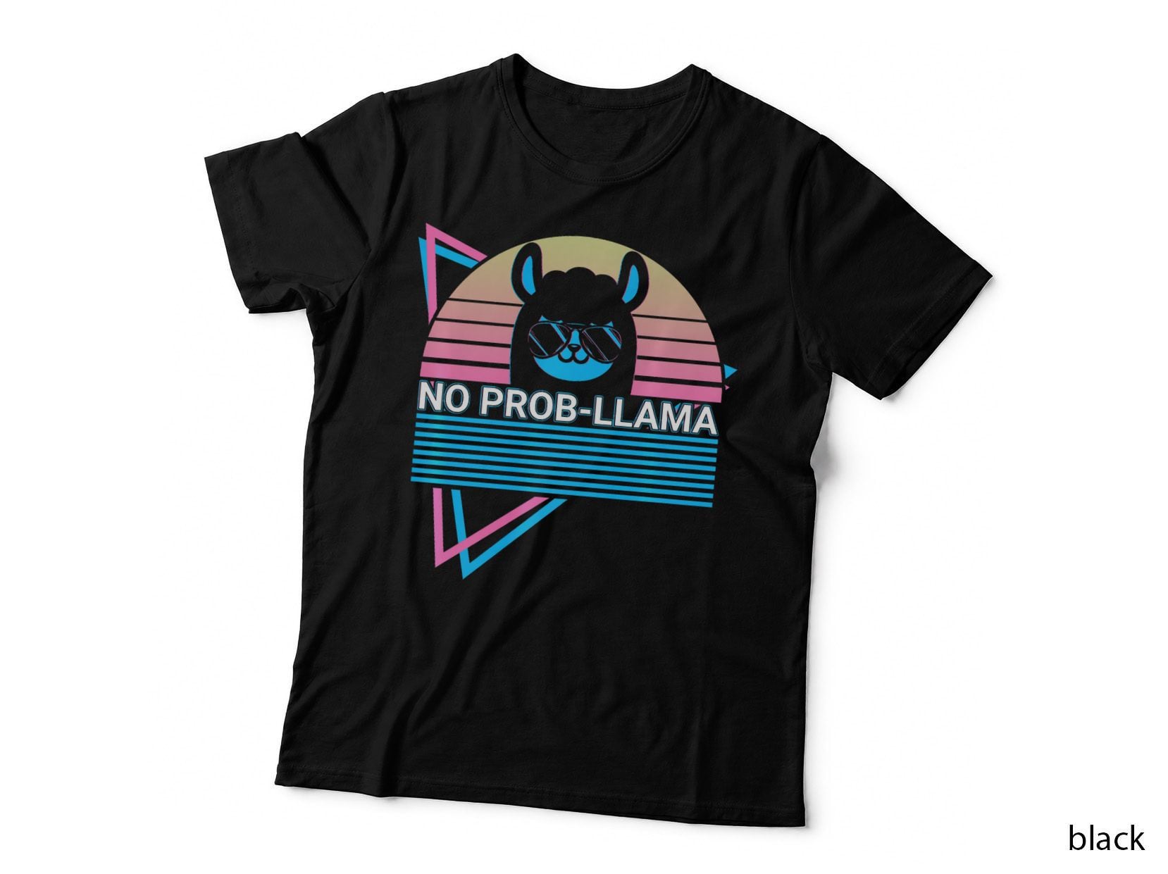 No Prob Llama No Prob Llama Alpaca Retro, Vintage T-Shirt