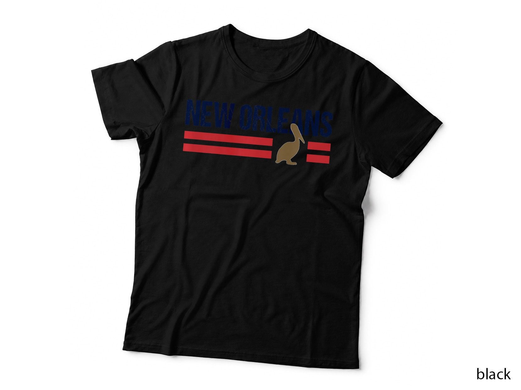 Pelican Retro Stripes New Orleans Vintage New Orleans Local, Retro T-Shirt