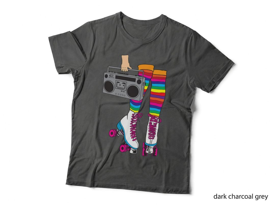 Rollerskates 80s Roller Disco Skating Girl T-Shirt
