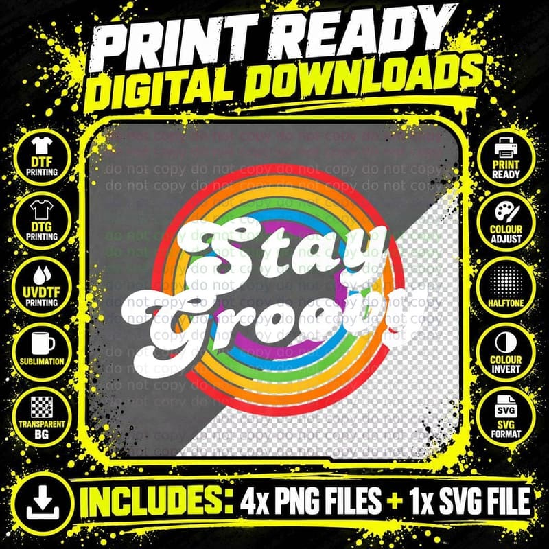 Stay Groovy Roller Disco Outfit 70s Costume for Women Png SVG Digital Bundle