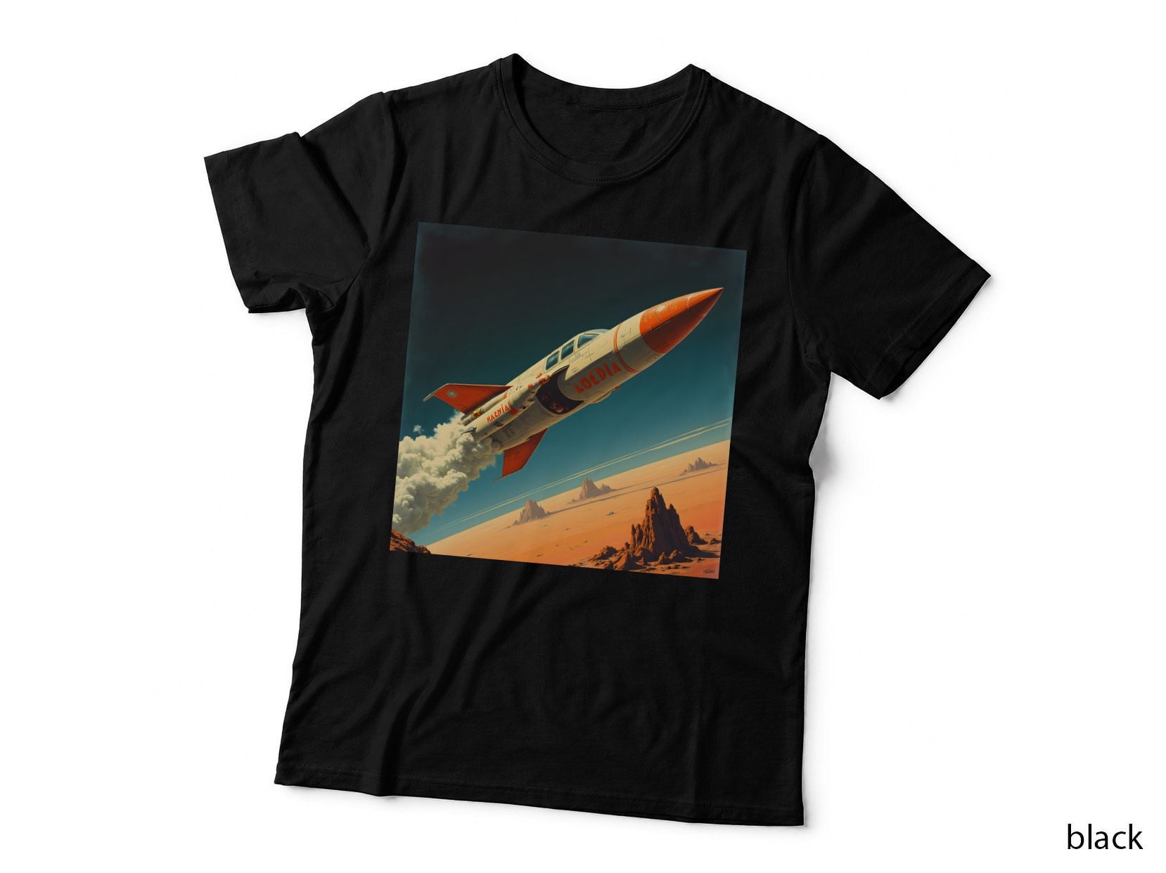 Vintage Sci-Fi Spaceship Art T-Shirt