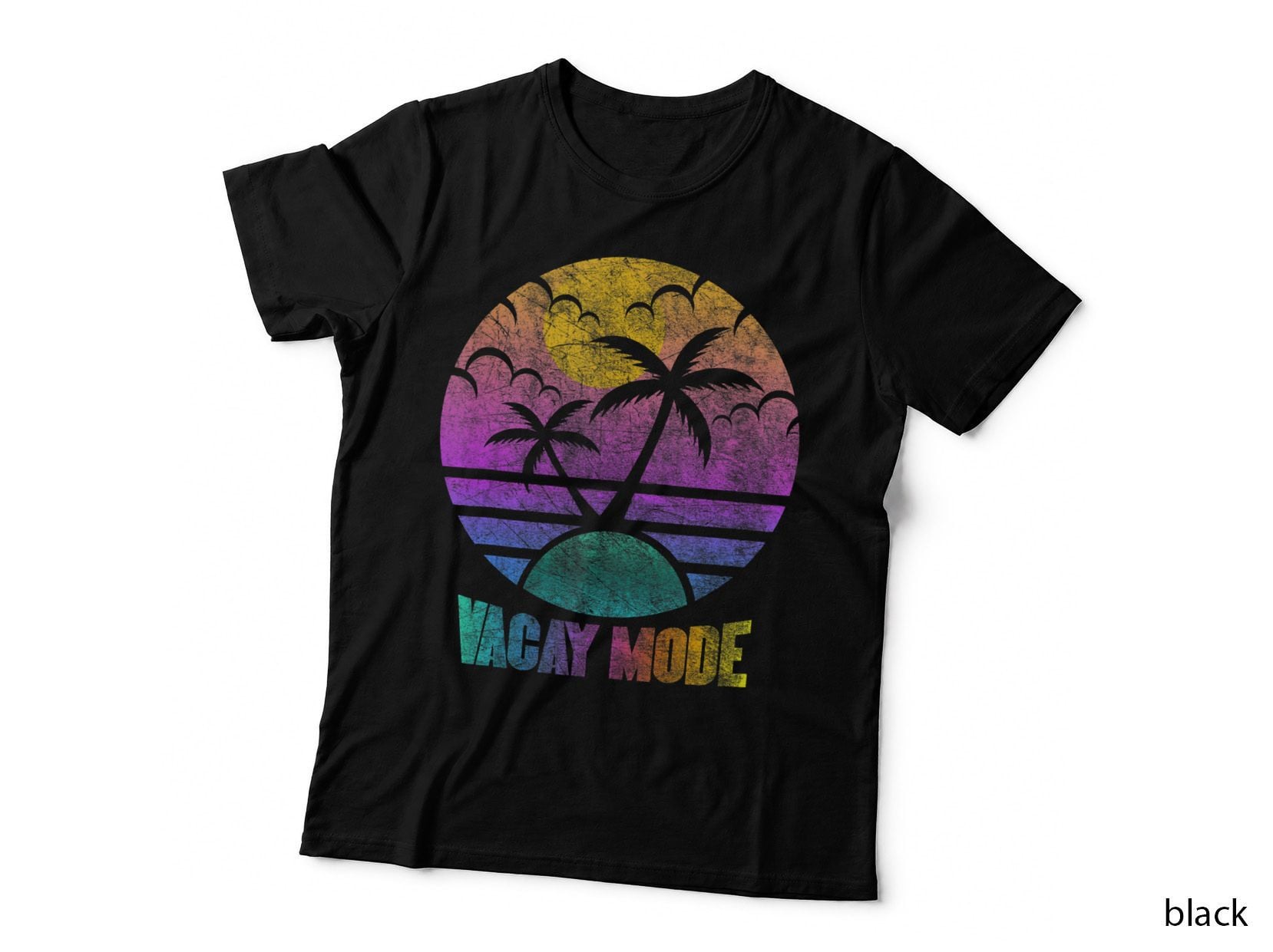 Vintage Vacay Mode Summer Vacation Vibes Beach Palms Cruise, Retro T-Shirt