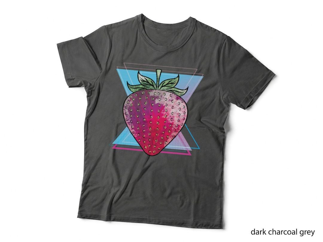 80s Art Red Berry Vaporwave Summer Fruit Food Strawberry T-Shirt
