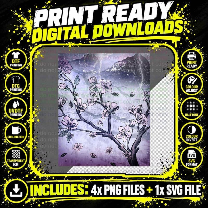 90s Japanese Vaporwave Japanese Art Aesthetic Cherry Png SVG Digital Bundle