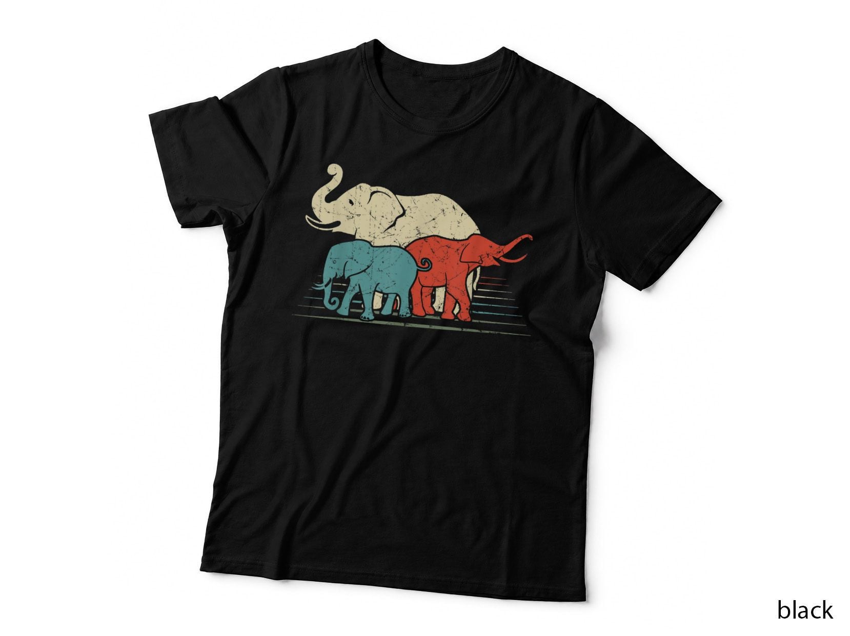 African Retro Elephants Cute Elephant Africa Safari T-Shirt