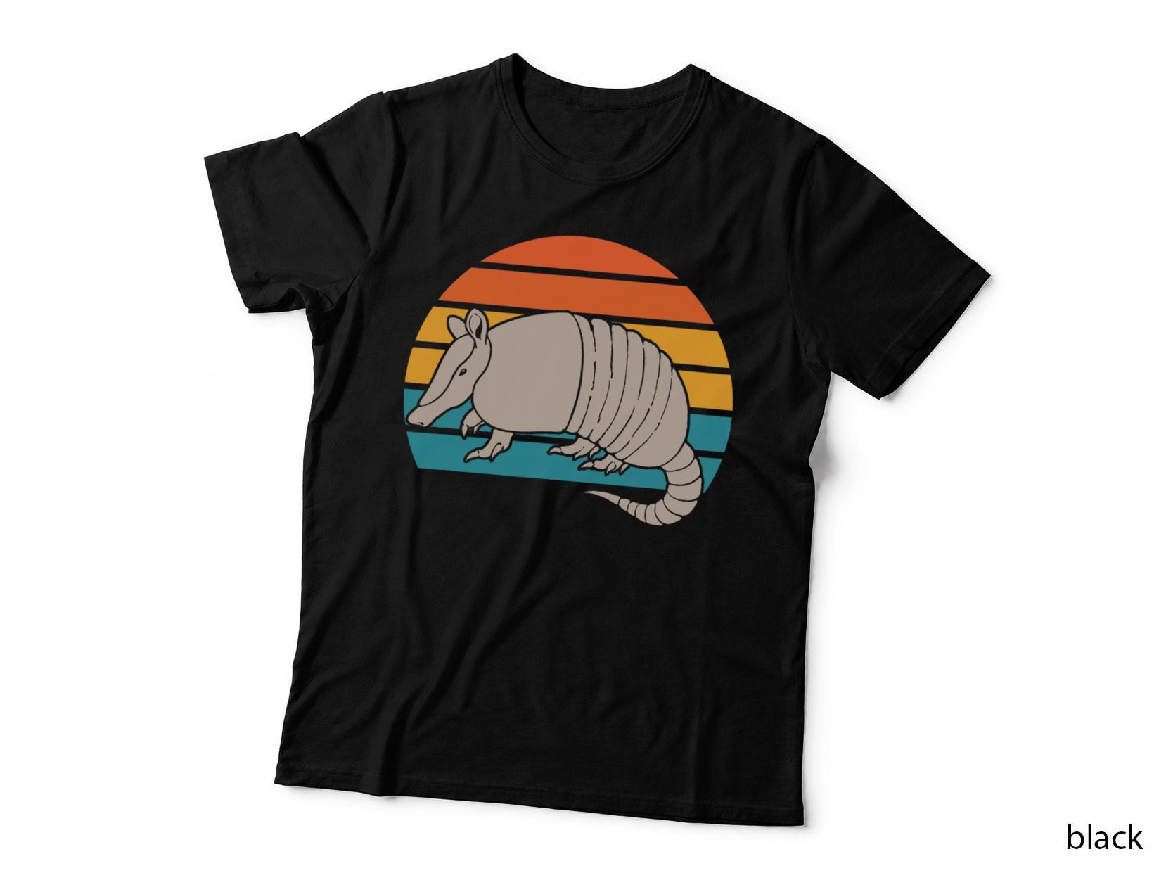 Animal Lover Outdoors Wild Nature Wildlife Retro Armadillo T-Shirt