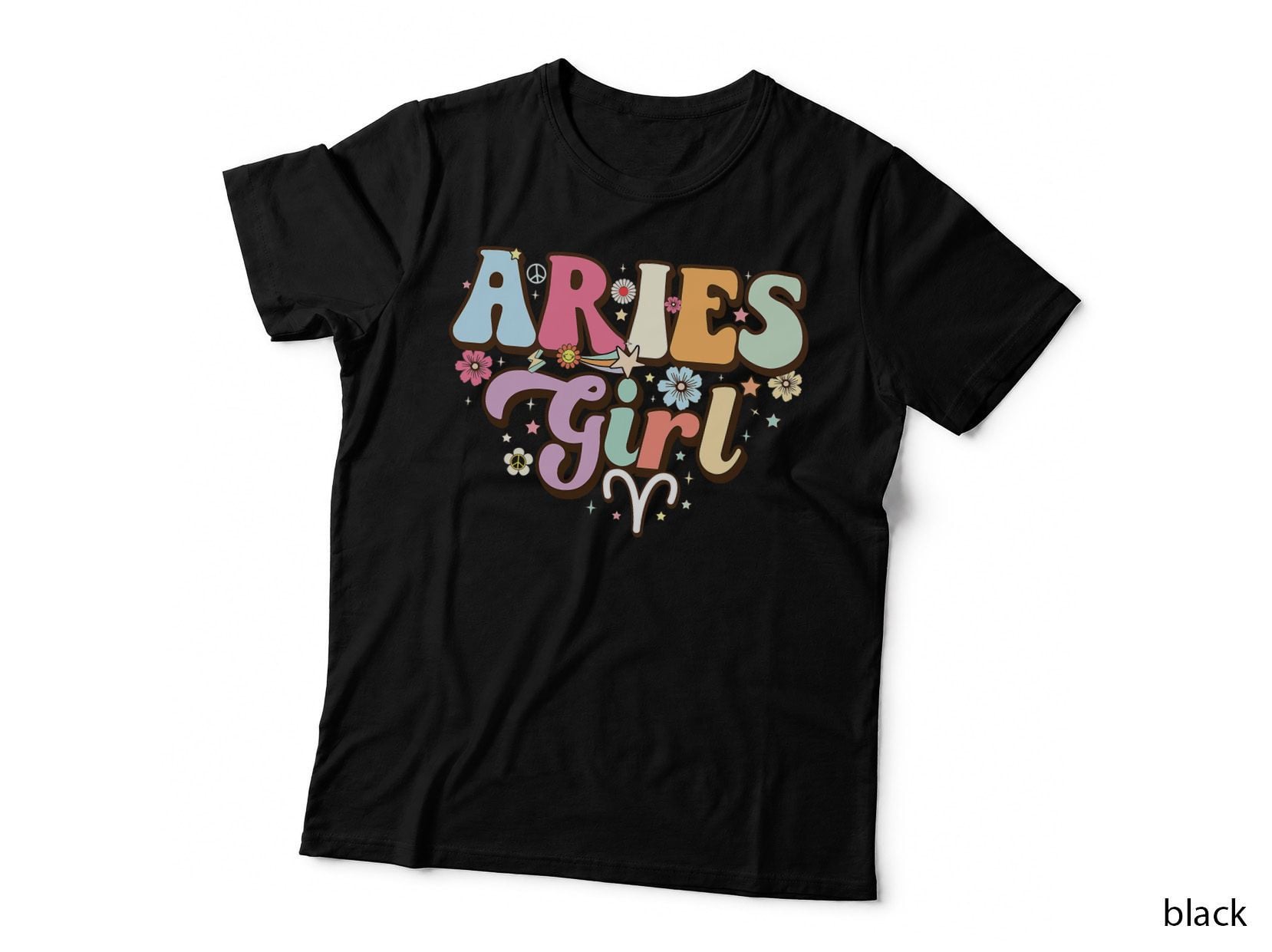Aries March April Birthday Retro Astrology Aries Zodiac Sign T-Shirt