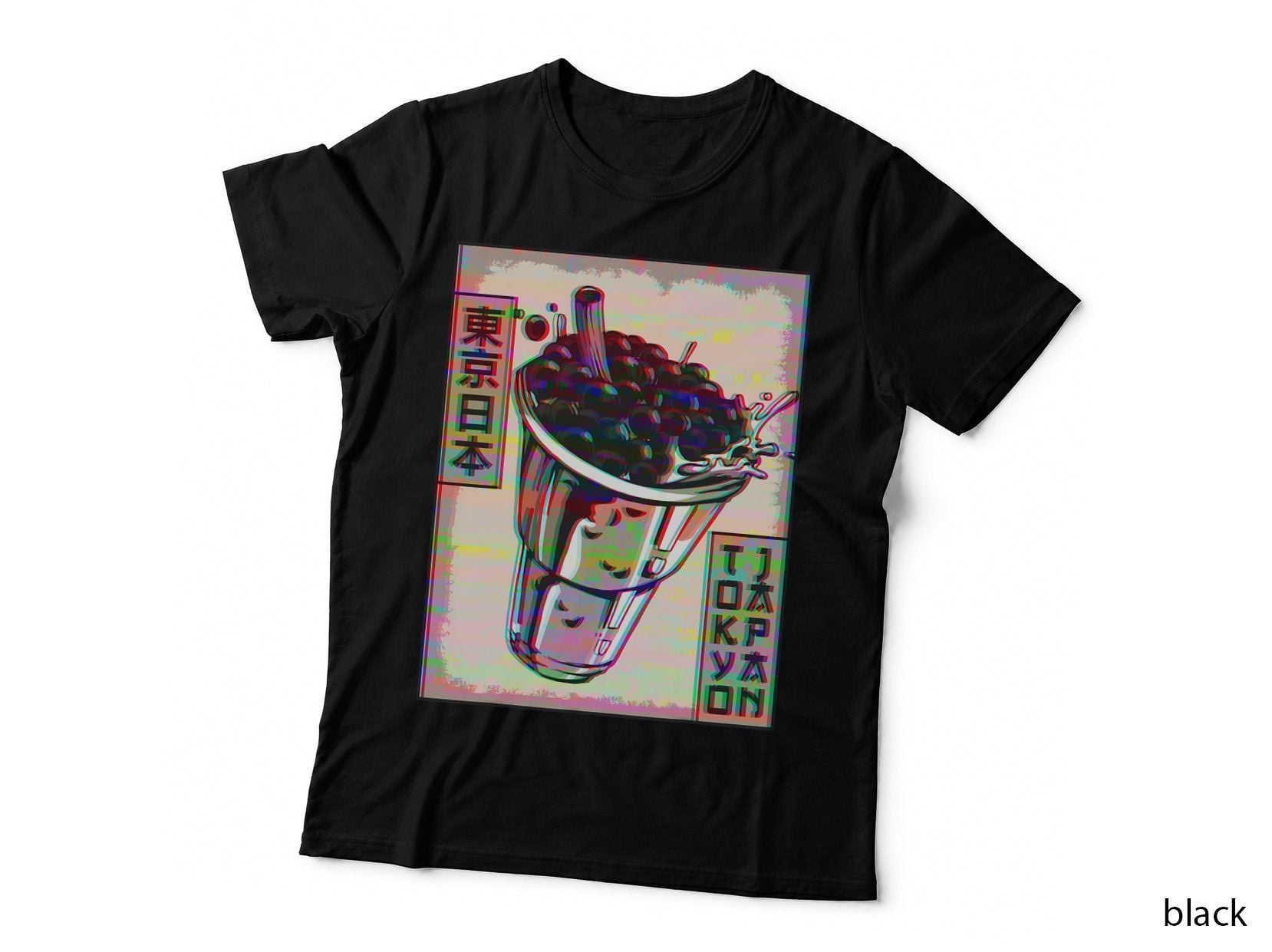 Boba Tea Bubble Tea Tokyo Japan Vaporwave Aesthetic Vintage T-Shirt