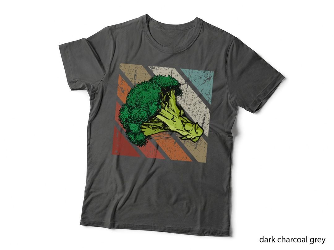 Broccoli Lover Men Retro Vegan Food Vegetables Broccoli T-Shirt