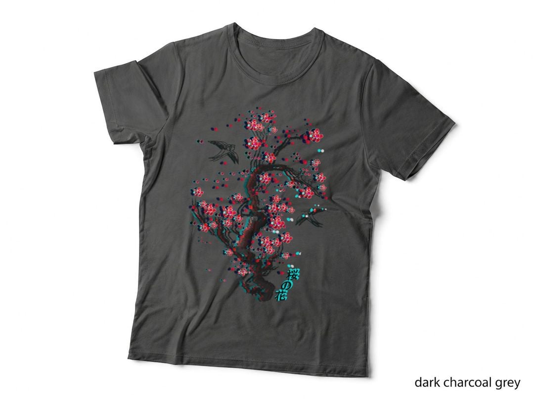 Cherry Blossom Japan 80s 90s Aesthetic Sakura Vaporwave T-Shirt