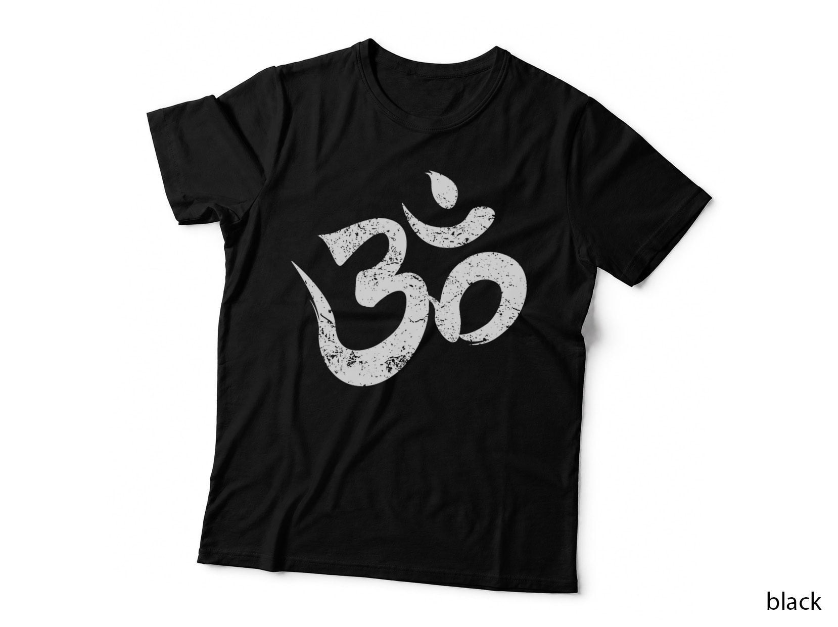 Distressed Om Meditation Spiritual Indian Yoga Symbol Om T-Shirt