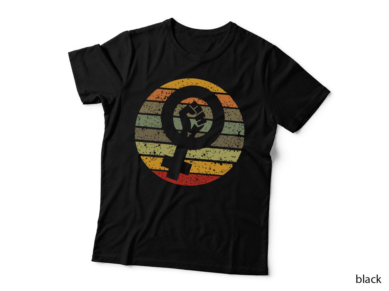 Feminism Symbol Design Retro Vintage, 70s 80s 90s Feminist T-Shirt