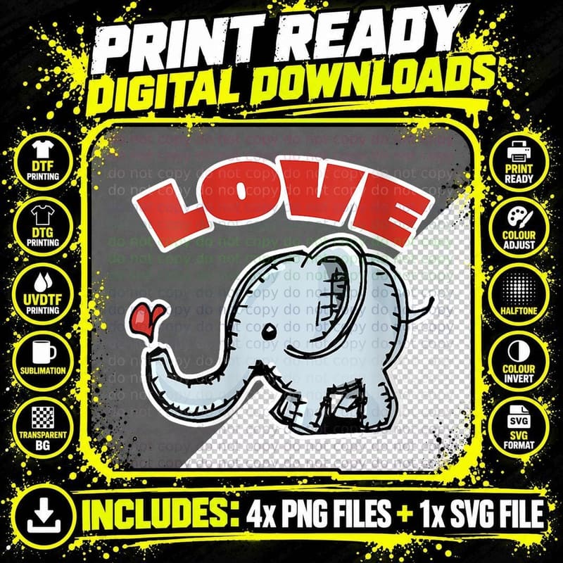 Girls Vintage Disco Elephant 70s Spectacular Disco Png SVG Digital Bundle