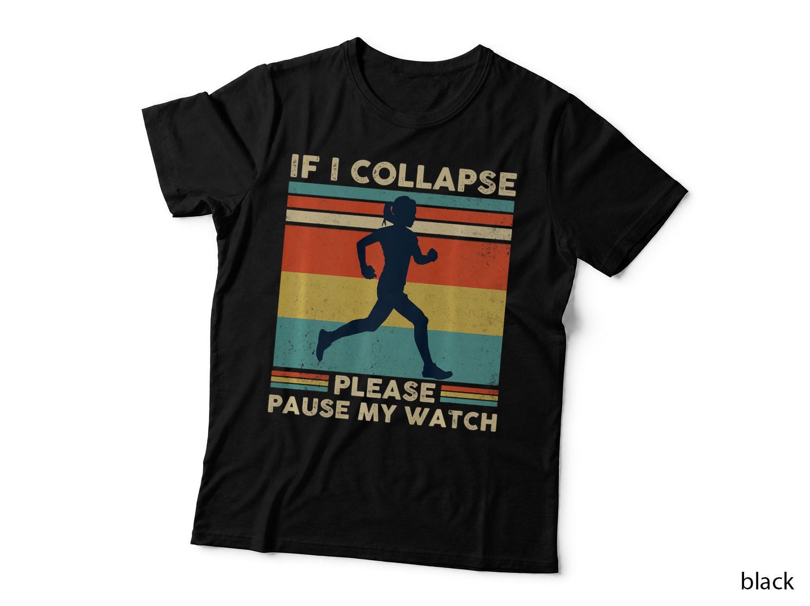 If I Collapse Please Pause My Watch Running Vintage Women, Athlete T-Shirt