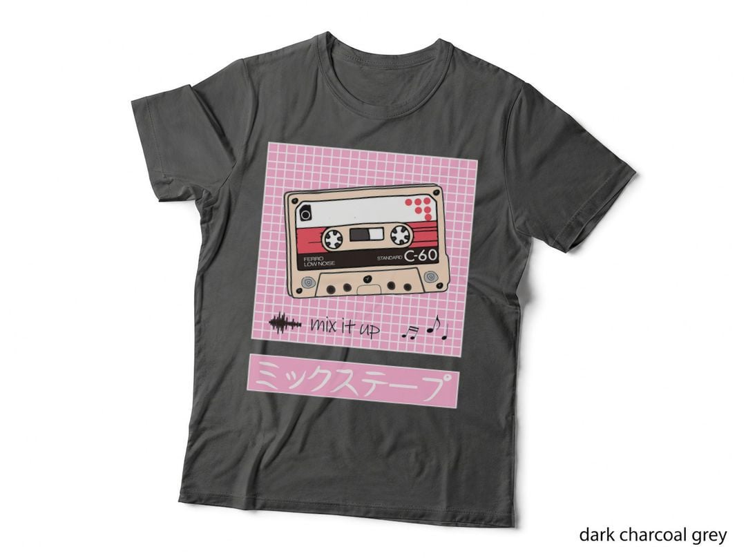 Japanese Aesthetic Vintage Cassette Tape 80s 90s Vaporwave T-Shirt