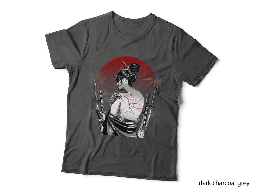 Japanese Samurai Culture Scenery Vintage Sakura Cherry T-Shirt