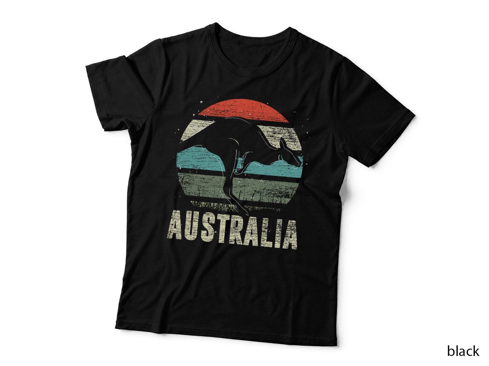 Kangaroo Aussie Zoo Animal Lover Retro Australia T-Shirt