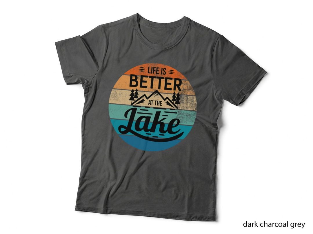 Lake Tee, Vintage, Life Is Better Vacation Nature Graphic T-Shirt