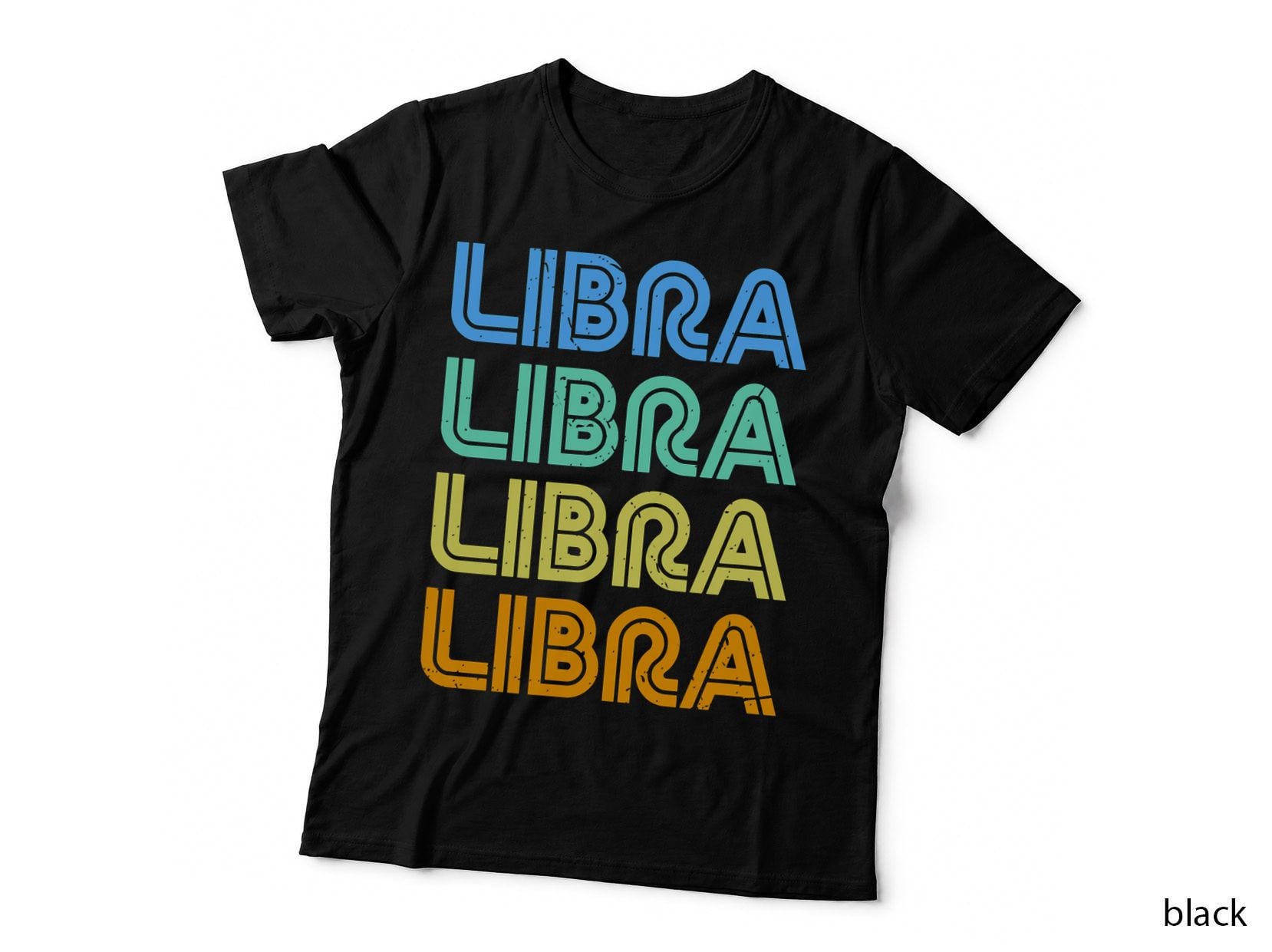 Libra Vintage Retro Design Libra Zodiac Sign Constellation T-Shirt