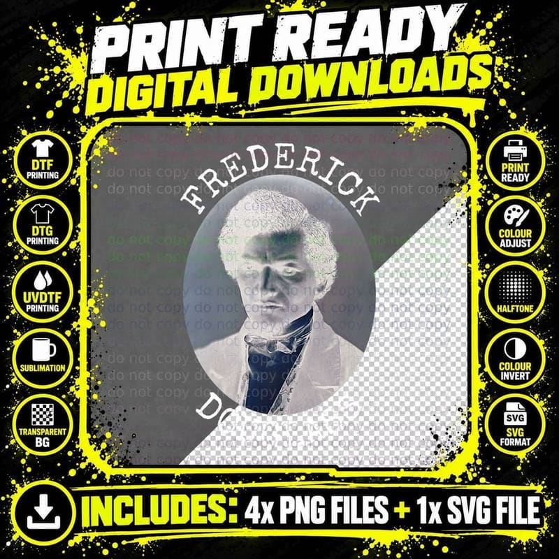 Life of Frederick Douglass Shirt-Retro Black History Png SVG Digital Bundle