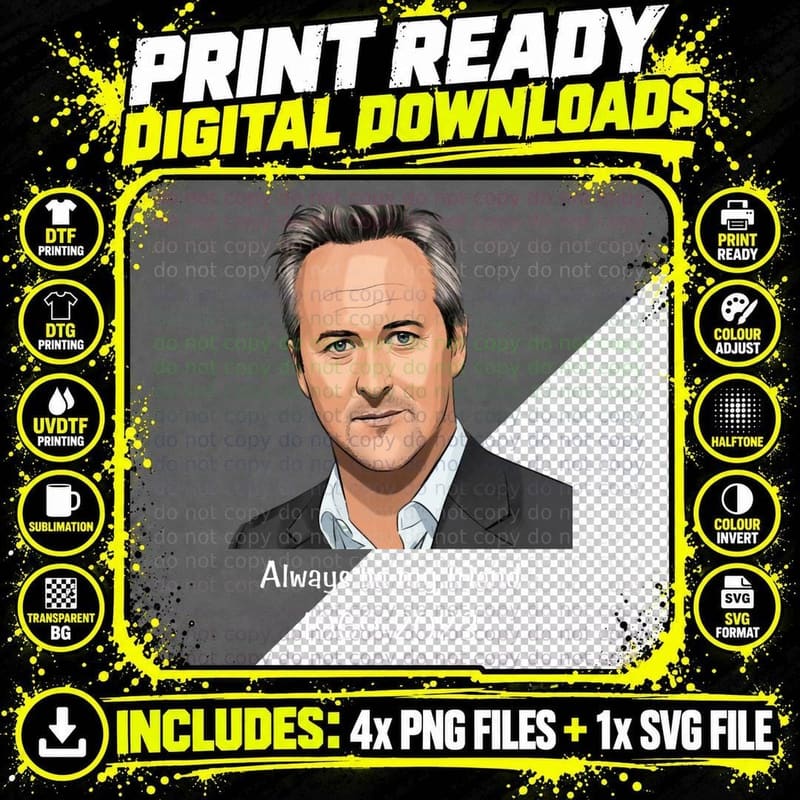 Matthew Perry Collection for Remember Friend Classic Png SVG Digital Bundle