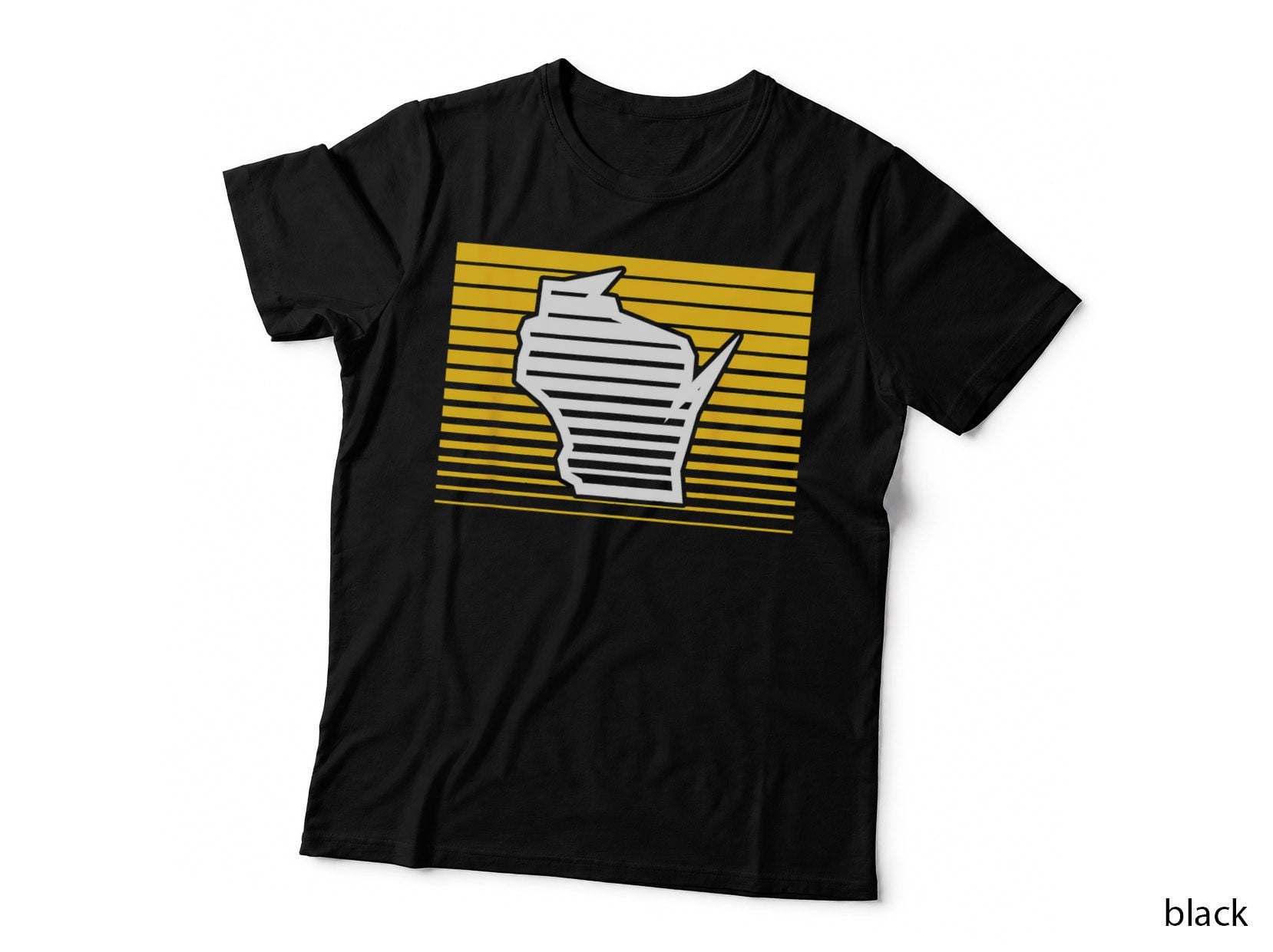 Milwaukee Wisconsin Retro Gradient Stripes T-Shirt