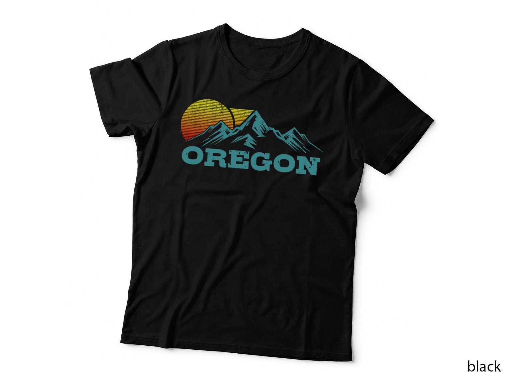 Oregon Vintage Mountains Sunset Souvenir Gift T-Shirt