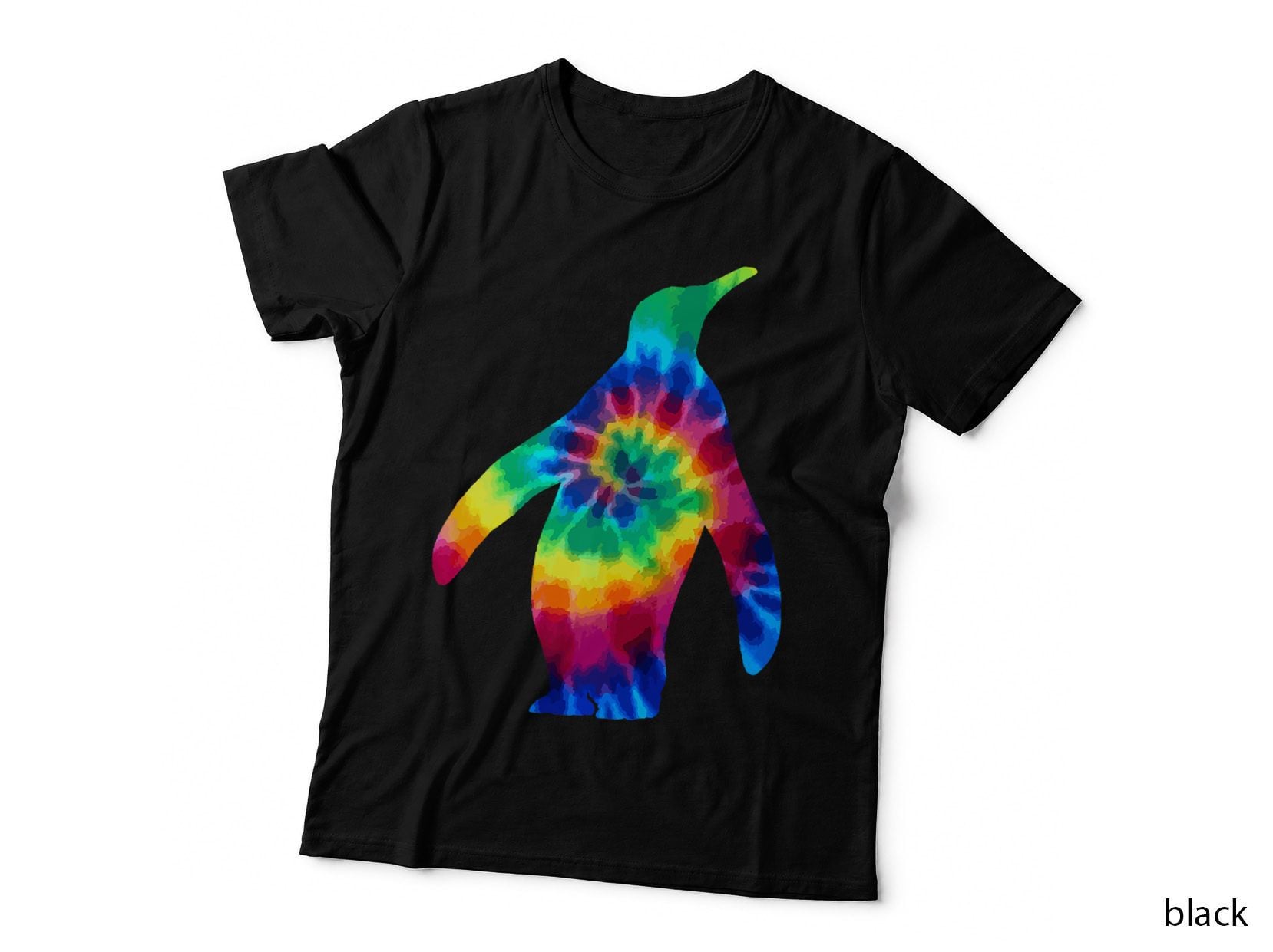 Penguin Tie Dye Vintage Hippie Penguin Lover T-Shirt