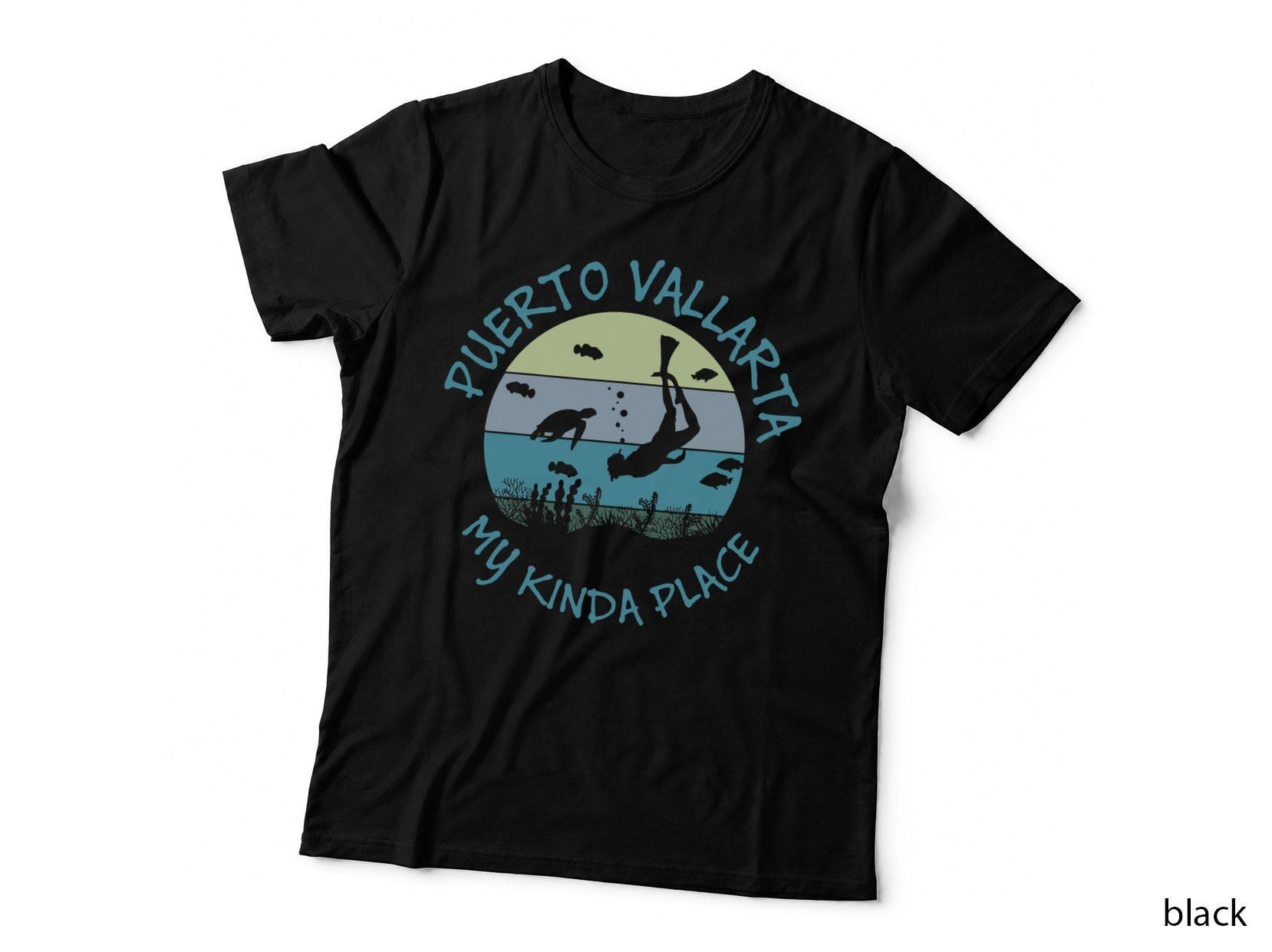 Puerto Vallarta Vintage Summer Vacation Diving & Scuba Gift T-Shirt