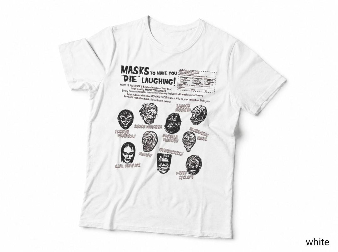 Retro 60s 70s Monster Masks Ad T-Shirt