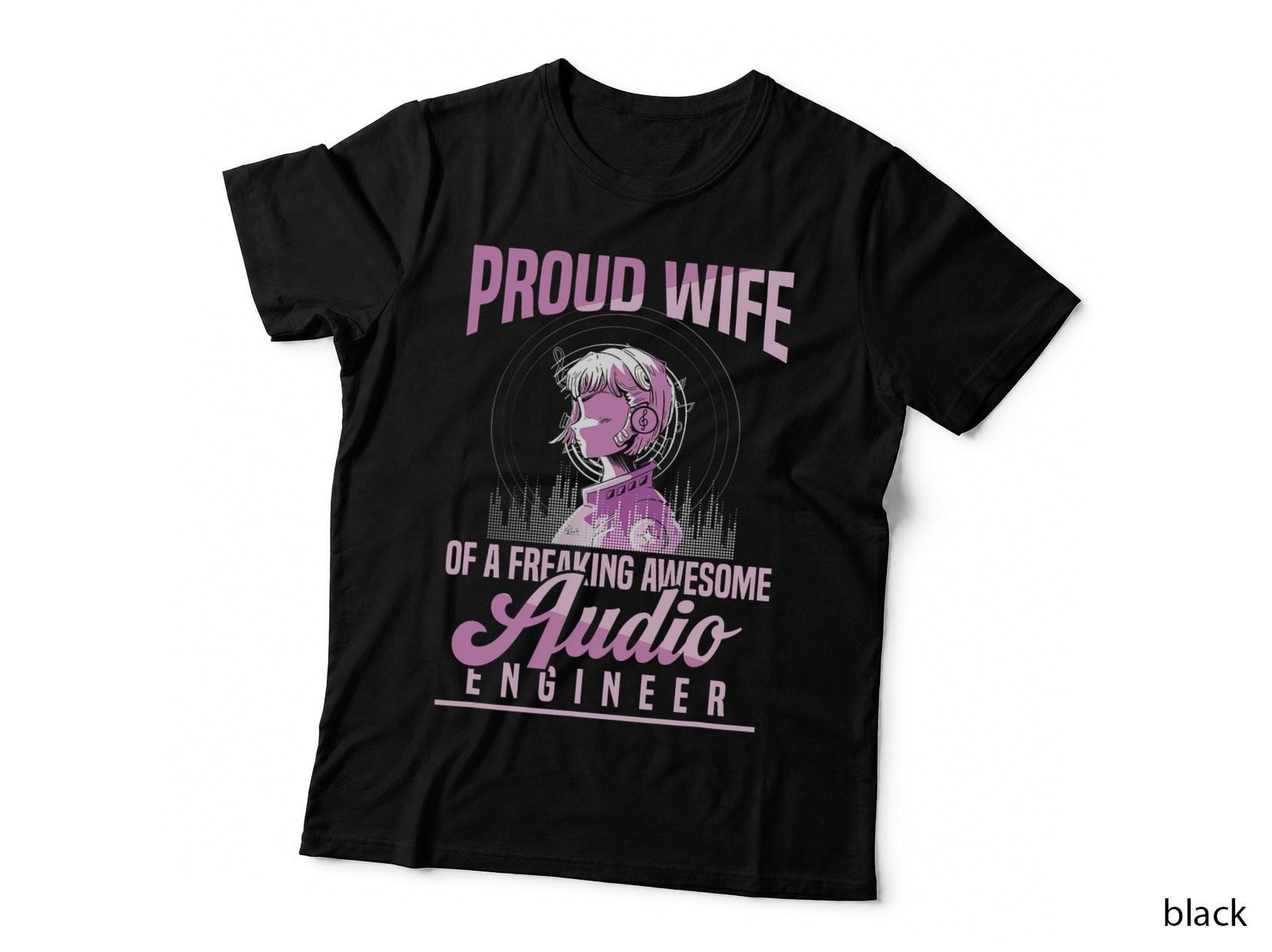 Retro Audio Engineer Wife - Vintage Sound Engineer Husband T-Shirt