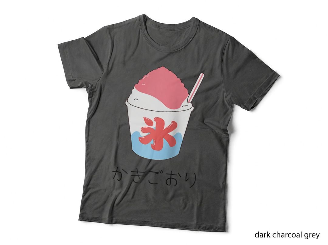 Retro Japanese Shaved Ice Kakigori Japan Dessert 70s 80s 90s T-Shirt
