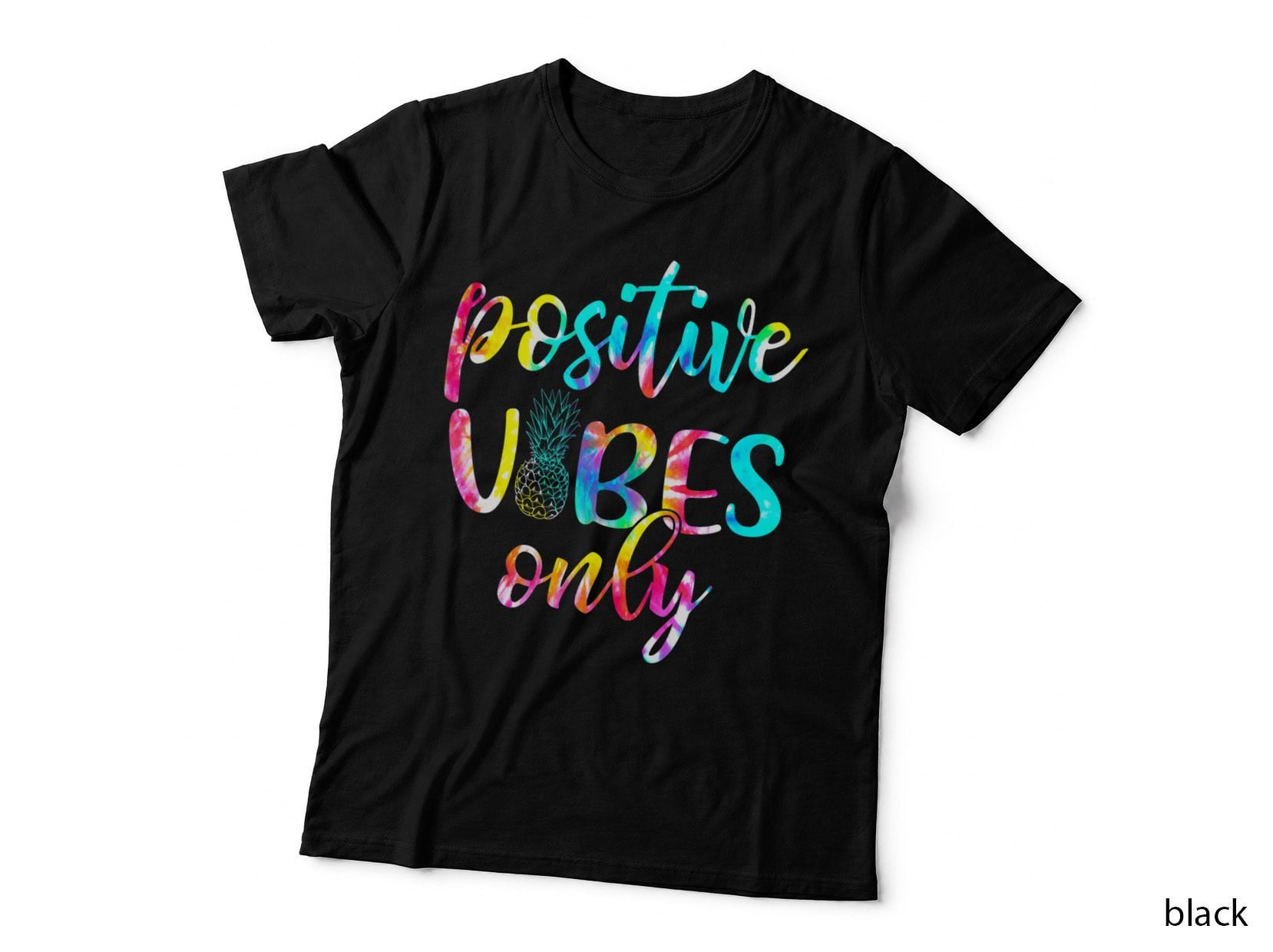 Retro Transfer Day Positive Vibe Only Tie Dye IVF Pineapple, Vintage T-Shirt