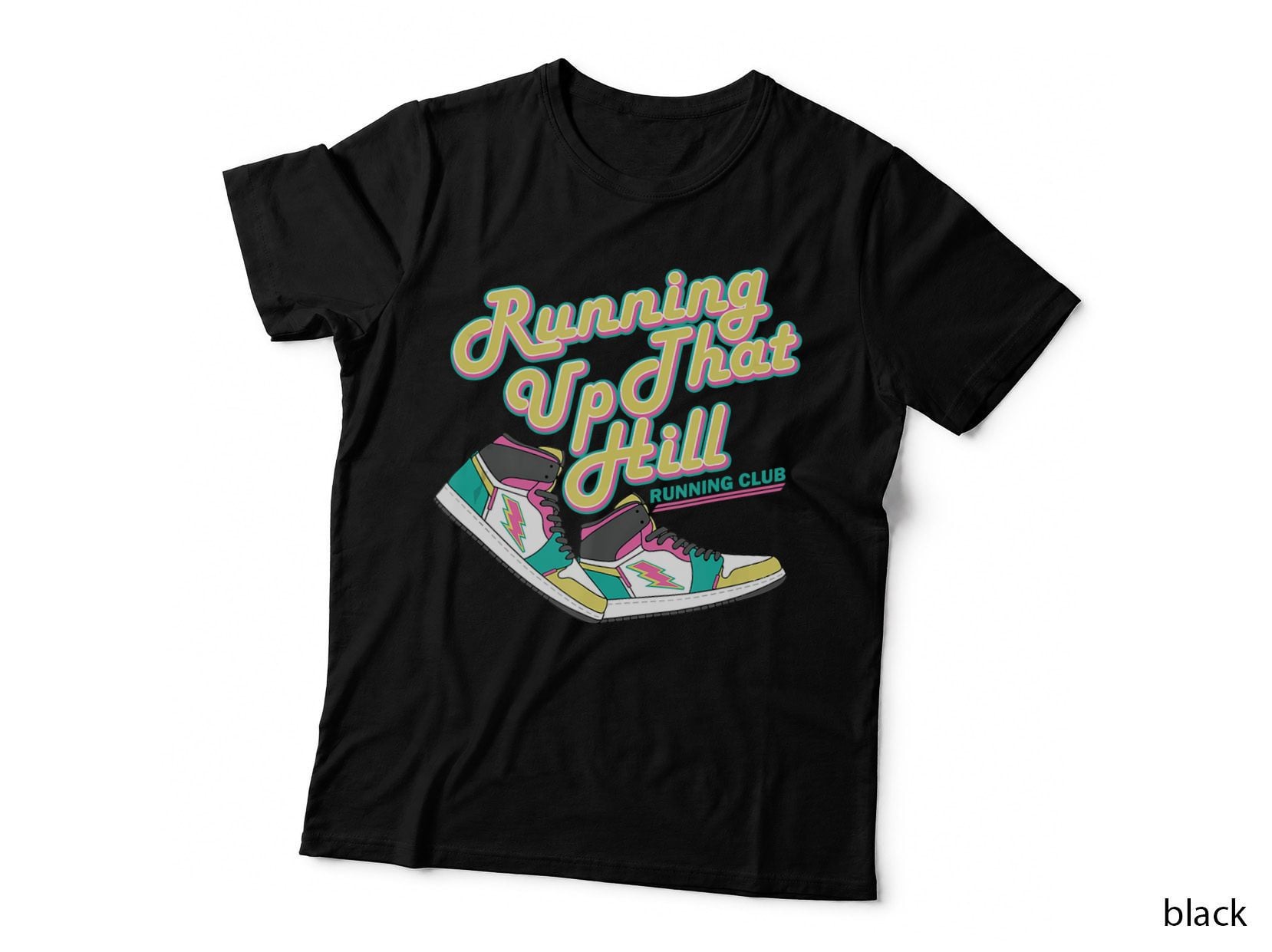 Running up That Hill Retro Running Marathon Track Cros Top T-Shirt