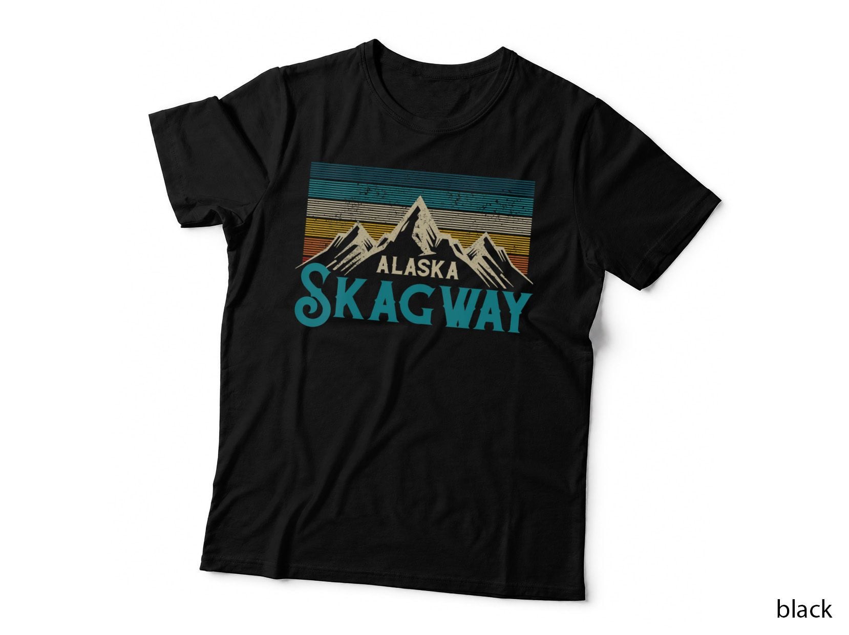 Skagway Alaska Vintage Mountains Nature Souvenir Gift, Apparel T-Shirt