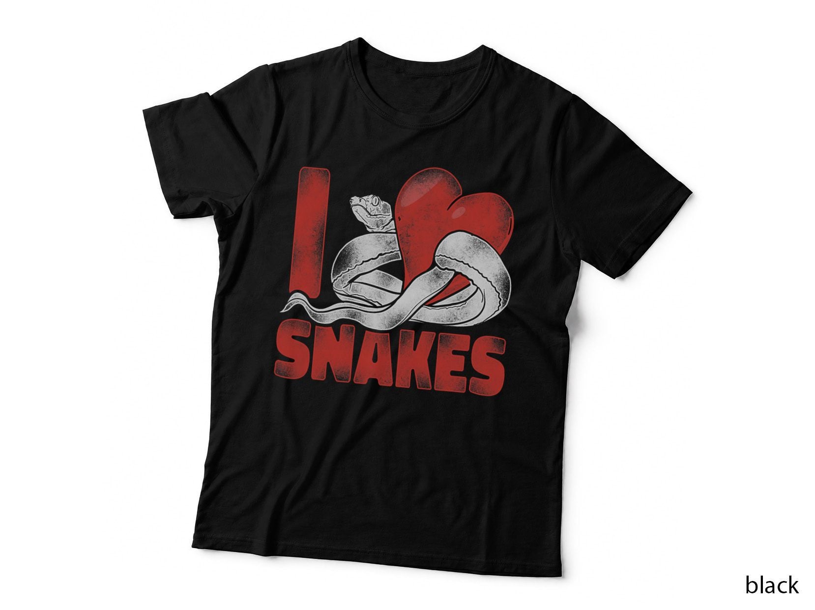 Snake Serpent Heart Vintage I Love Snakes T-Shirt