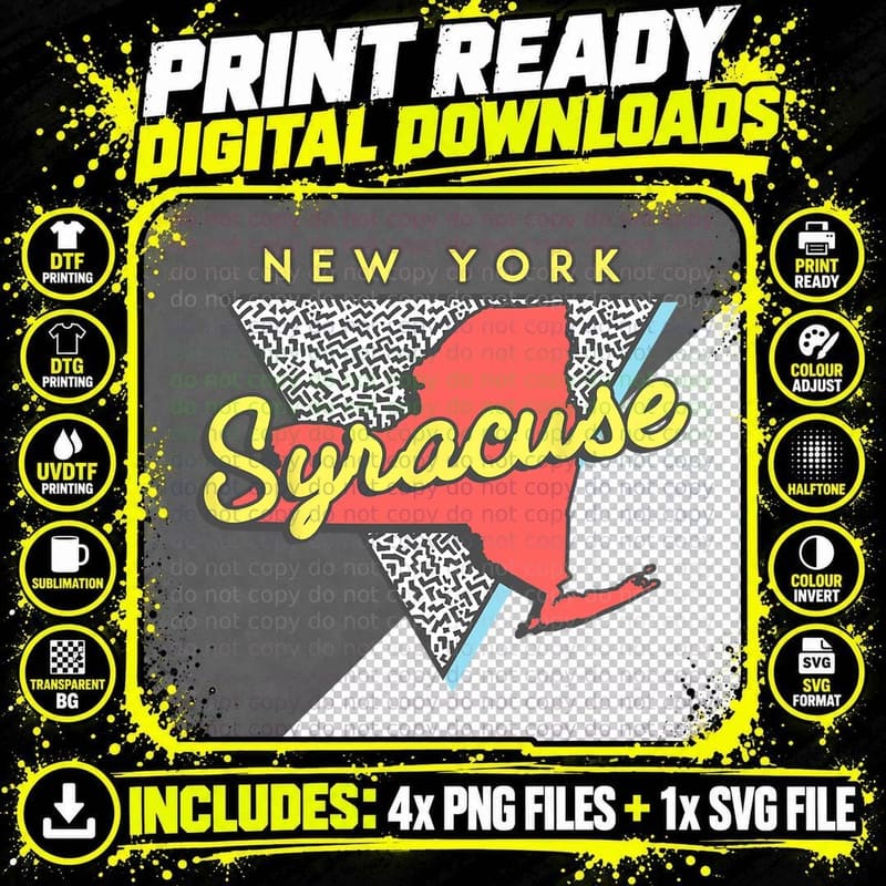 Syracuse New York T Shirt Vintage Triangle Png SVG Digital Bundle