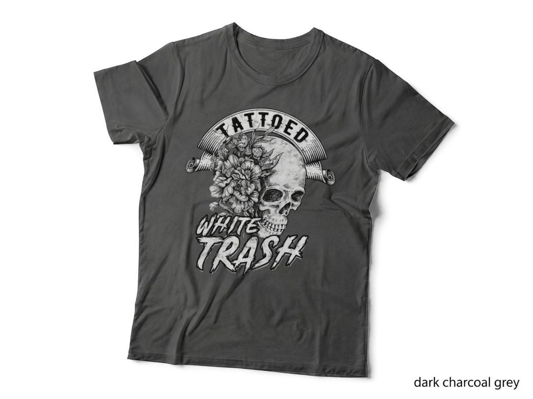 Tattooed White Trash - Tattoo Artist Distressed, Vintage T-Shirt