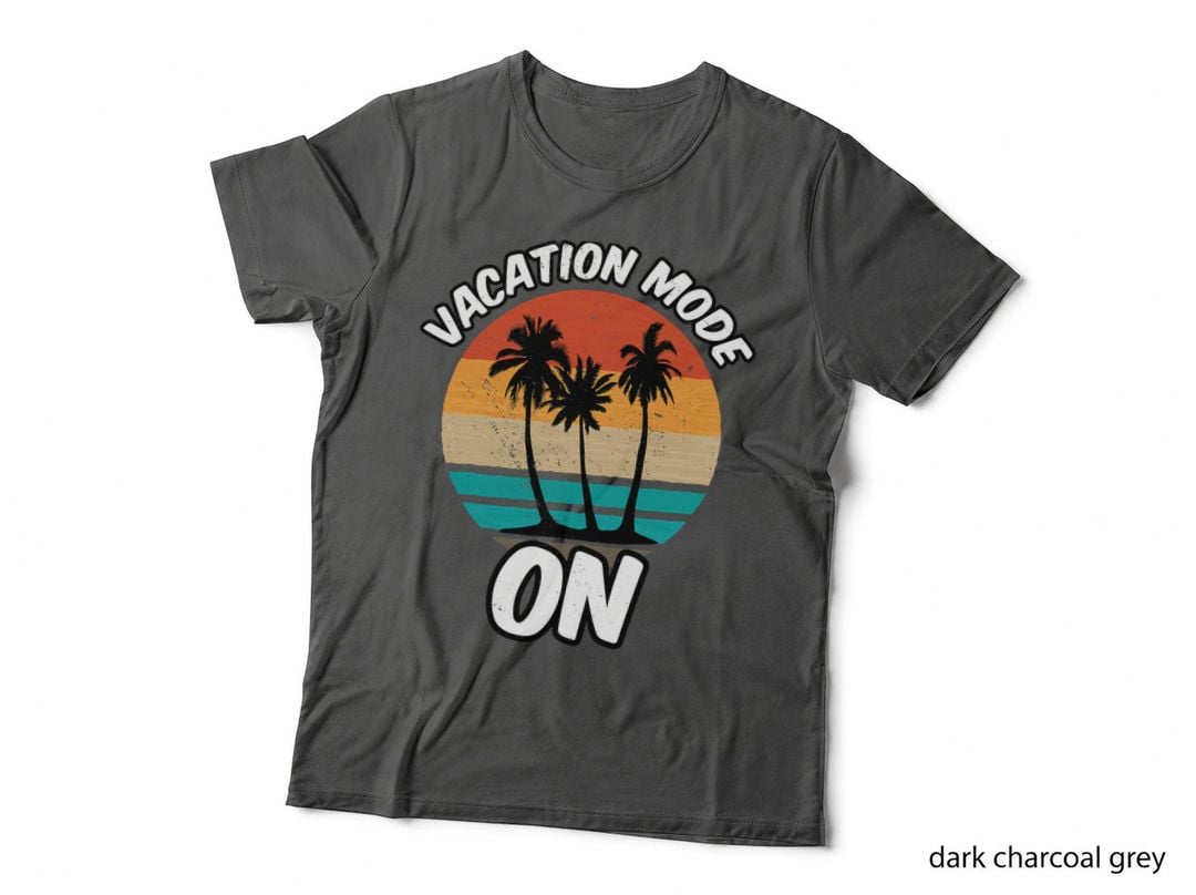 Vacay Mode on Family Trip Summer Vacation Retro Palm Sunset T-Shirt