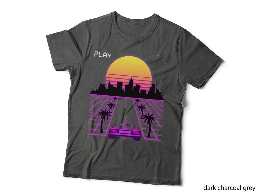 Vaporwave Sunset Synthwave Cyberpunk Outrun 80s Men Women T-Shirt