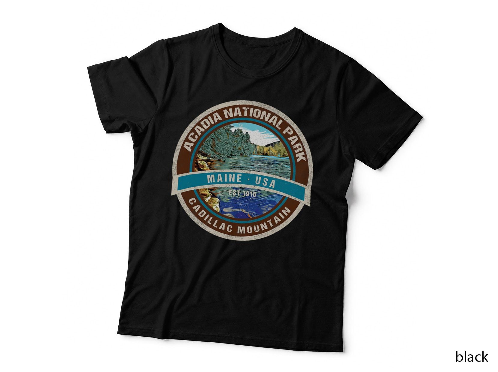 Vintage Acadia National Park Maine Travel Souvenir T-Shirt