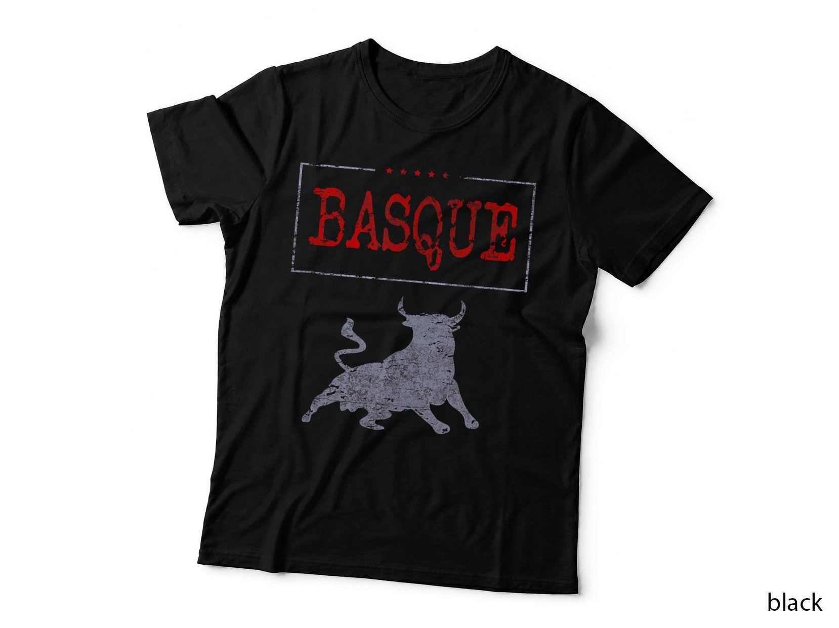 Vintage Basque Country Running of the Bulls, Athlete T-Shirt
